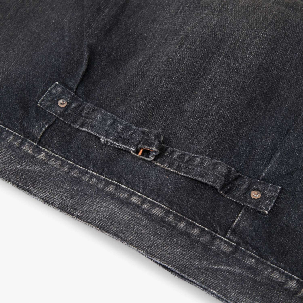 MADNESS AGING TYPE-I DENIM TRUCKER (DAMAGED AND REPAIRED